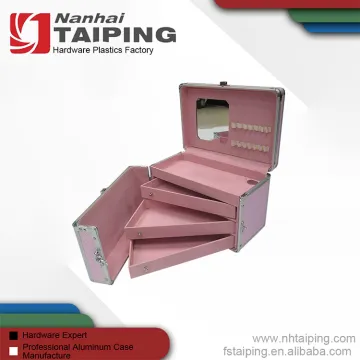 Wholesale 4 Trays 1 Mirror Make Up Cosmetic Beauty Box