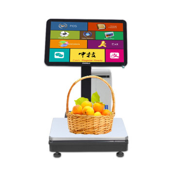 ZJ LS10 Supermarket All-in-one 15,6 "Doppia touch sceneggiatura della scala POS di stampa per cibo fresco