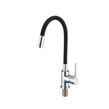 Adjustable pullout kitchen tap