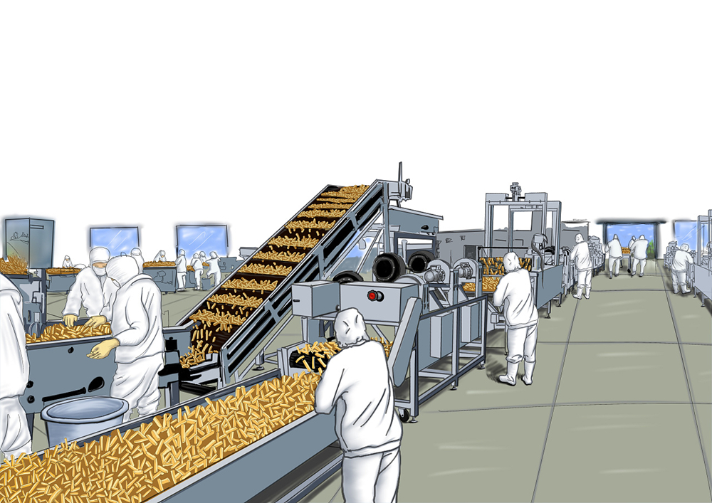 Commercial Potato French Fries Making Machines