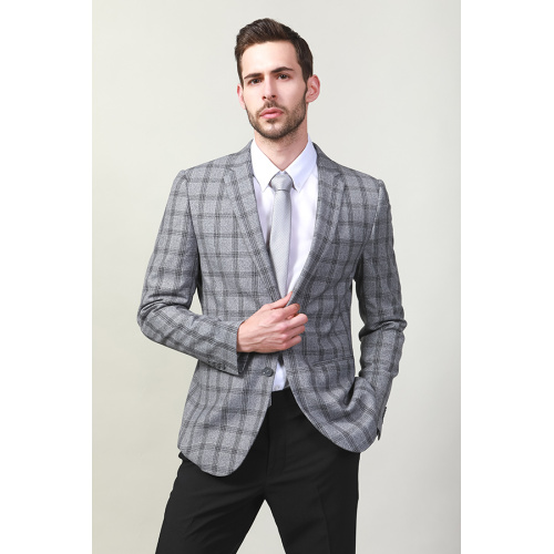 MEN'S CHECK POLY VISCOSE SUIT