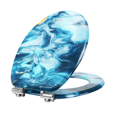Сиденье для унитаза Fanmitrk Blue Ocean Pattern MDFDJ2508