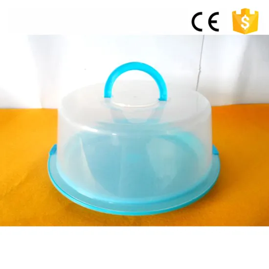 Fashionable food grade domed cake saver display plastic cake box with handle