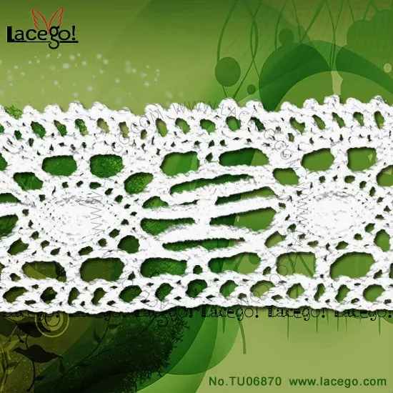 cotton wide lace trim for clothing