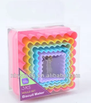 Square Plastic Cookie Cutter Set