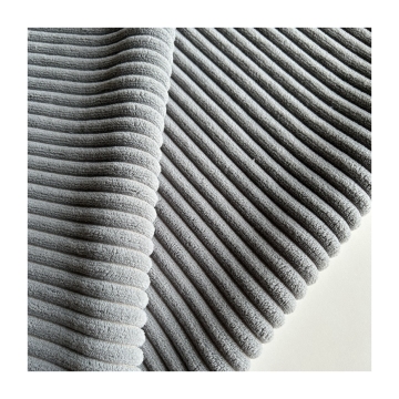 China Factory 2024 New Polyester Knitted Striped Short Plush Fleece Sofa Fabric for Home Textiles