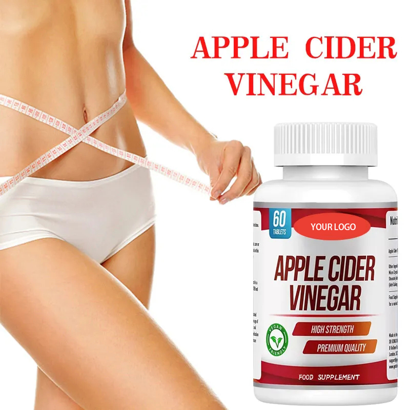 OEM/ODM Organic Vegan Weight Loss Tablets Detox Digestive Support Fast Fat Burning Slimming Apple Cider Vinegar Tablets