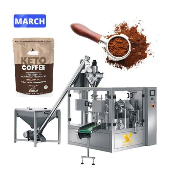 High-Capacity Automatic Doypack Pouch Packing Machine for Instant Coffee Powder
