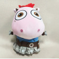 Agent Hippo Plush Polped Toy Pink