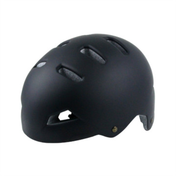 In Mold Skate Board Bmx Helmets Matt Black