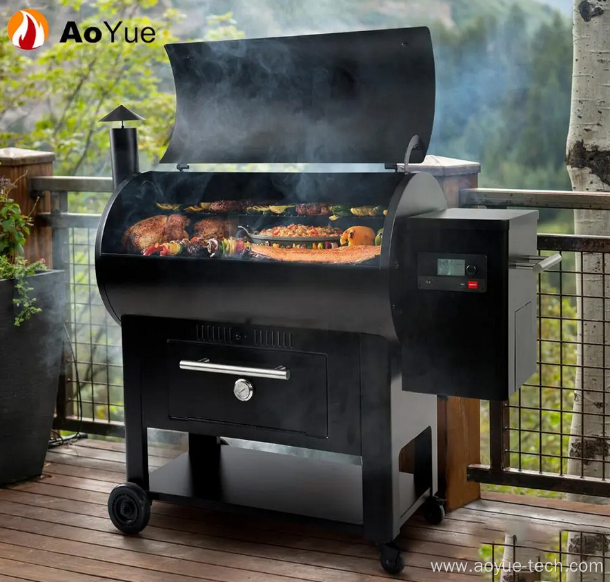 outdoor charcoal barbecue wood pellet grill
