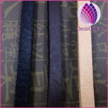 Hot selling 8mm flat real leather cord for pet collar chain bracelet necklace flat leather string