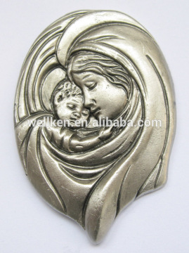 metal holy family ornaments,zinc alloy religious plaque