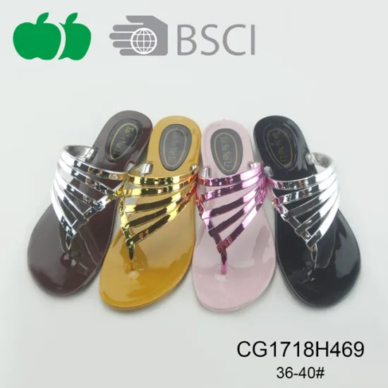 Ladies Newest Elegant Hot-Selling Pvc Slippers