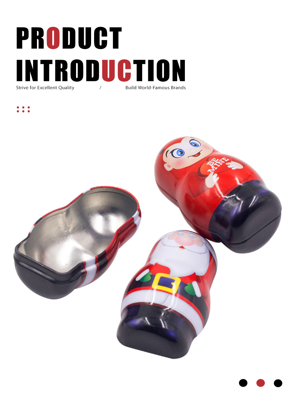 Рождественская жестяная коробка особой формы-X Special‑shaped Christmas tin box-X