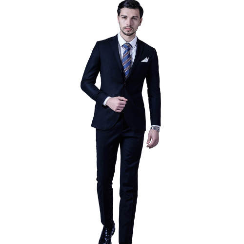 Italian Exclusive Wool Fabric Men's Slim Fit Suit