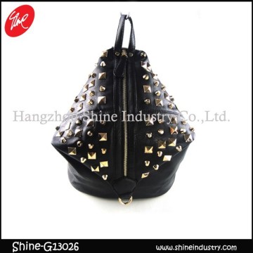 2015 hottest studded with golden rivet backpack