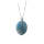 Natural Gemstone Agate Necklace with Silver Chain