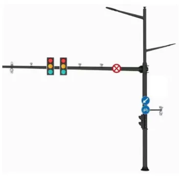 Integrated Traffic Light Pole