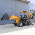 Kerja pembinaan backhoe skid steer wheel loader