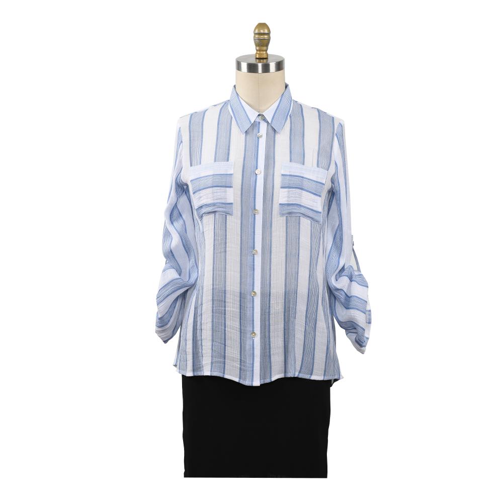 Office Blouse Female Work Women Button Up Shirt