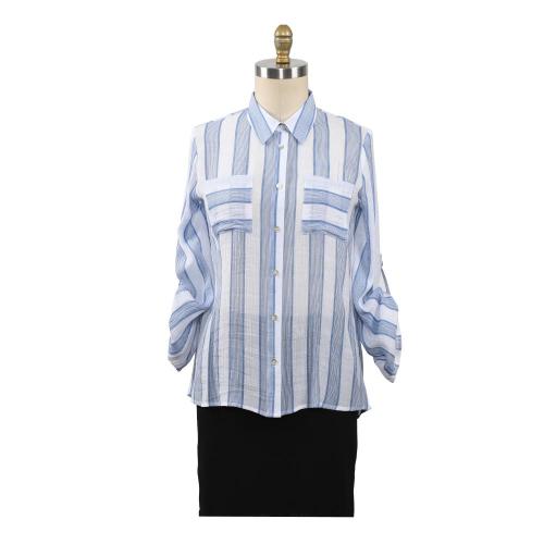 Office Blouse Female Work Women Button Up Shirt