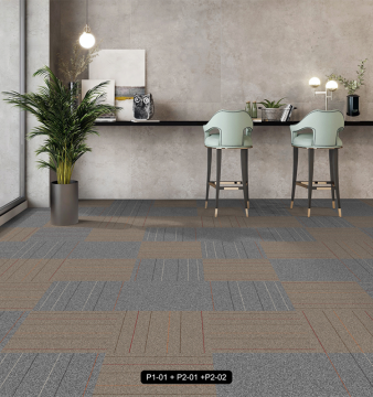 Eco-Friendly Fireproof PVC Carpet Tiles for Commercial & Home Use - Square Glasbac Decorative Bedroom Floor