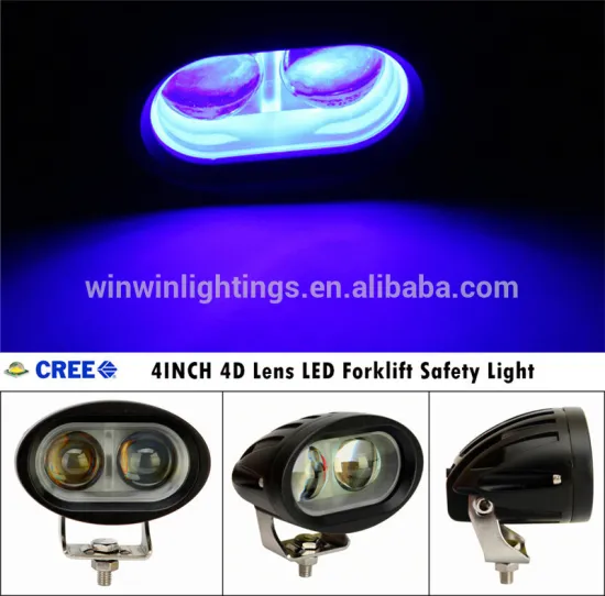 Crees Blue 4D Lens LED Forklift Safety Light SUV JEEP 4WD Excavator Warning Bulb