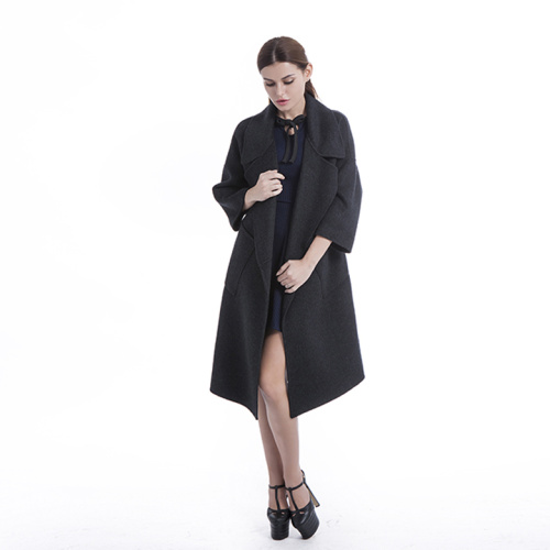 Manteau long cardigan en cachemire