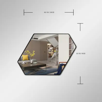 Creative parallel octagonal decorative mirror