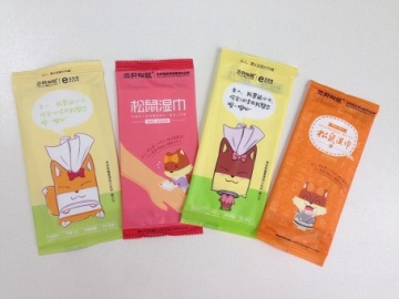 Spunlace Non-woven cleaning single wet wipes/tissue