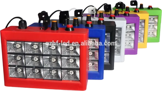 High Brightness 12pcs*1W High brightness LED Strobe Effect Light With Plastic Or Steel Material