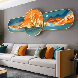 Living room abstract oil painting modern Nordic art canvas crystal porcelain painting