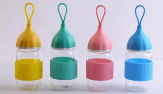 Silicone case glass bottle
