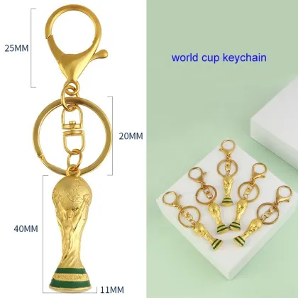 Zinc Plated Galvanized Keychain - Football Mundial 2022 Keychain for Sale