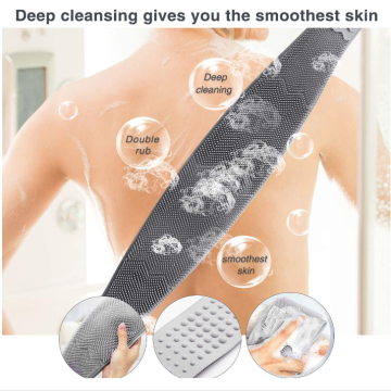 Brosse de corps de bain de silicone longue sur mesure