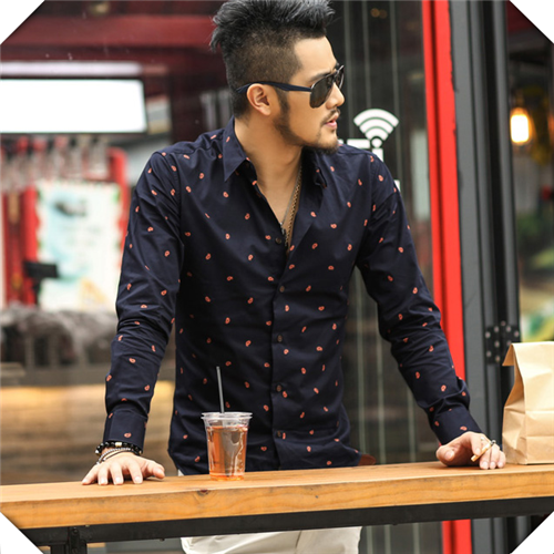 Fashion Muslin Men's Shirt Printed Fabric Wholesale