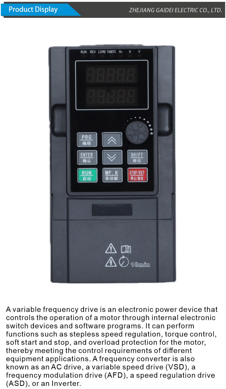 AC drive with frequency control
