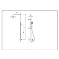 Sistema de ducha de tres funciones Chrome