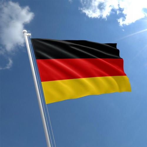 factory promotional knitted black yellow red flag