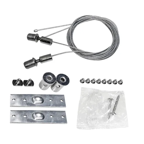 LEDEAST MRS 1.5mm Adjustable Steel Wire Rope Safety LED Light Suspension Kit with Cable Clips for Magnetic Rail