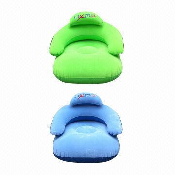 Inflatable Single Sofa Chair with 0.38mm Flocked PVC Material