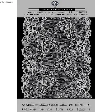 nylon spandex lace for sportswear wedding gown and swimwear