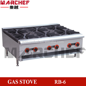 6 Burners Commercial Kitchen Palertop Burner Burner Sprzęt/Maszyna do gotowania/gazowy top