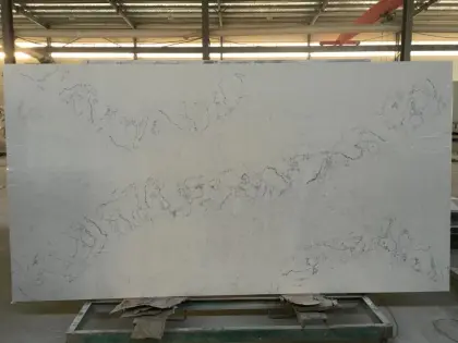 Marble color quartz slabs