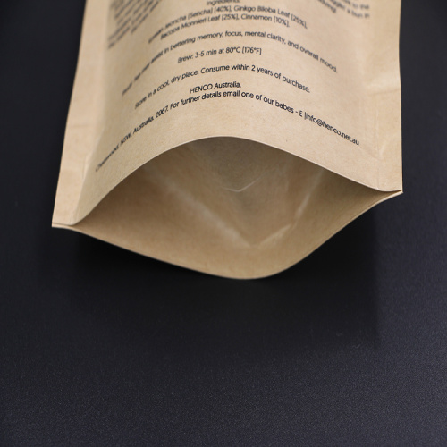 Stand Up Pouch Kraft Paper Tea Bags