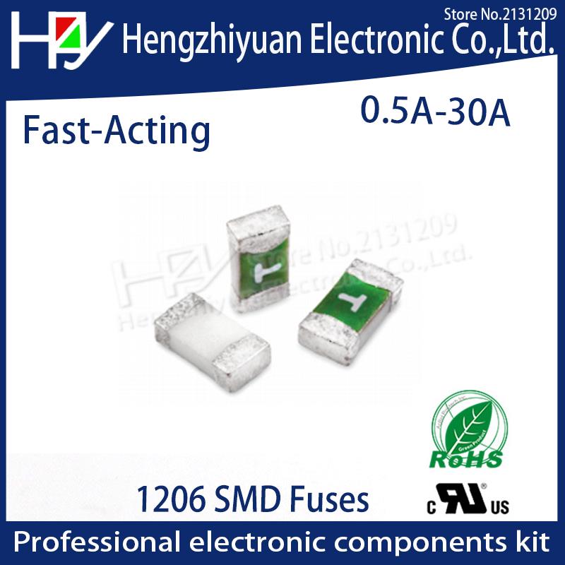 One-Time Positive Disconnect SMD Restore Fuse 1206 3216 10A Fast-Acting Ceramic Surface Mount Fuse 0501010.MR CC12H10A CC12H15A