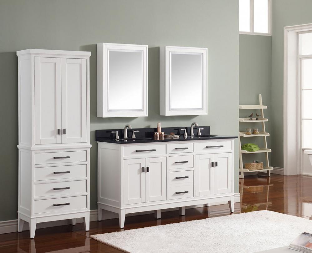 white bathroom vanity