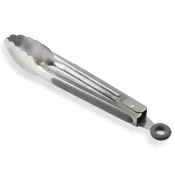 New Arrivals: 430 Kitchen Stainless Steel Silicone Grey Food Tongs and Salad Tongs