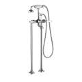 Double lever bath mixer floor-standing